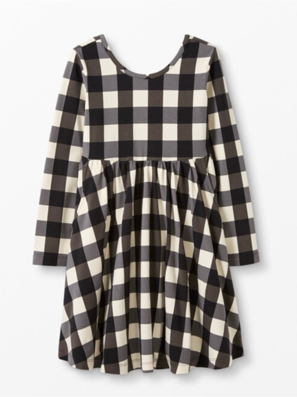 Hanna Andersson Buffalo Plaid Skater Dress, Size 4 (100)